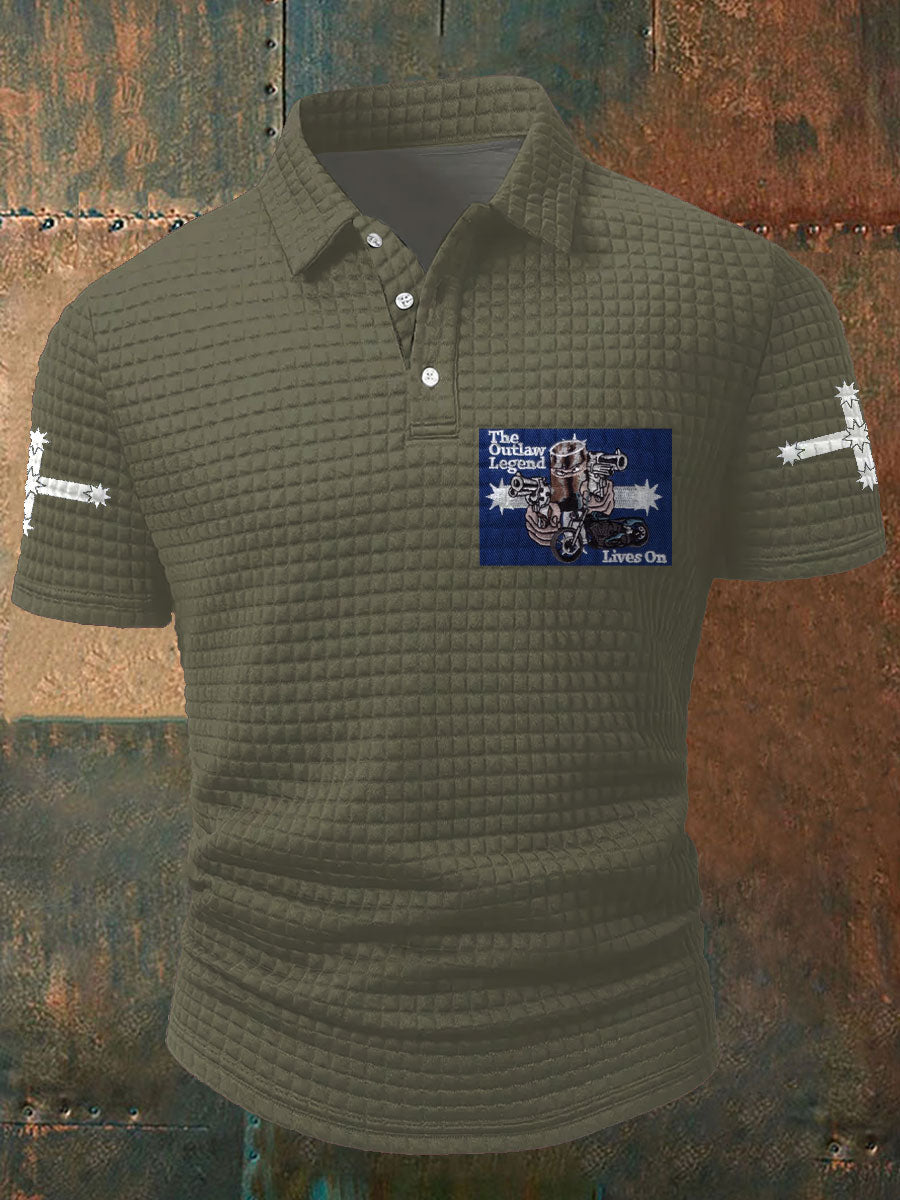 Men's Eureka Flag Aussie Outlaw Printed Casual Tops