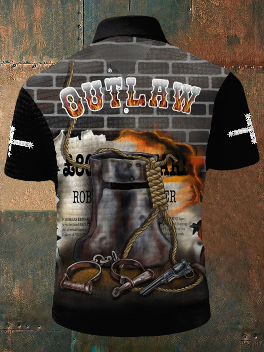Men's Aussie Outlaw Eureka Flag Printed Casual Tops