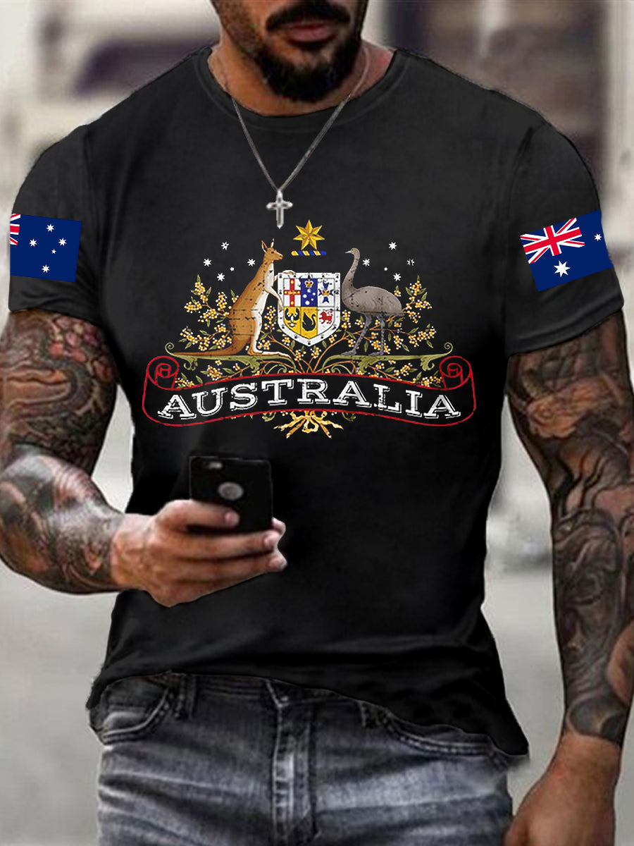 Men's Australian Flag Short Sleeve T-Shirt