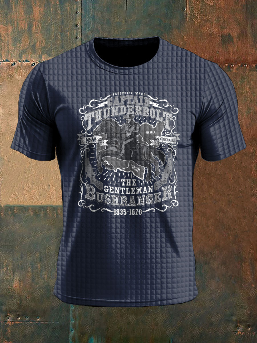 Men's Eureka Flag Aussie Bushranger Printed T-shirt