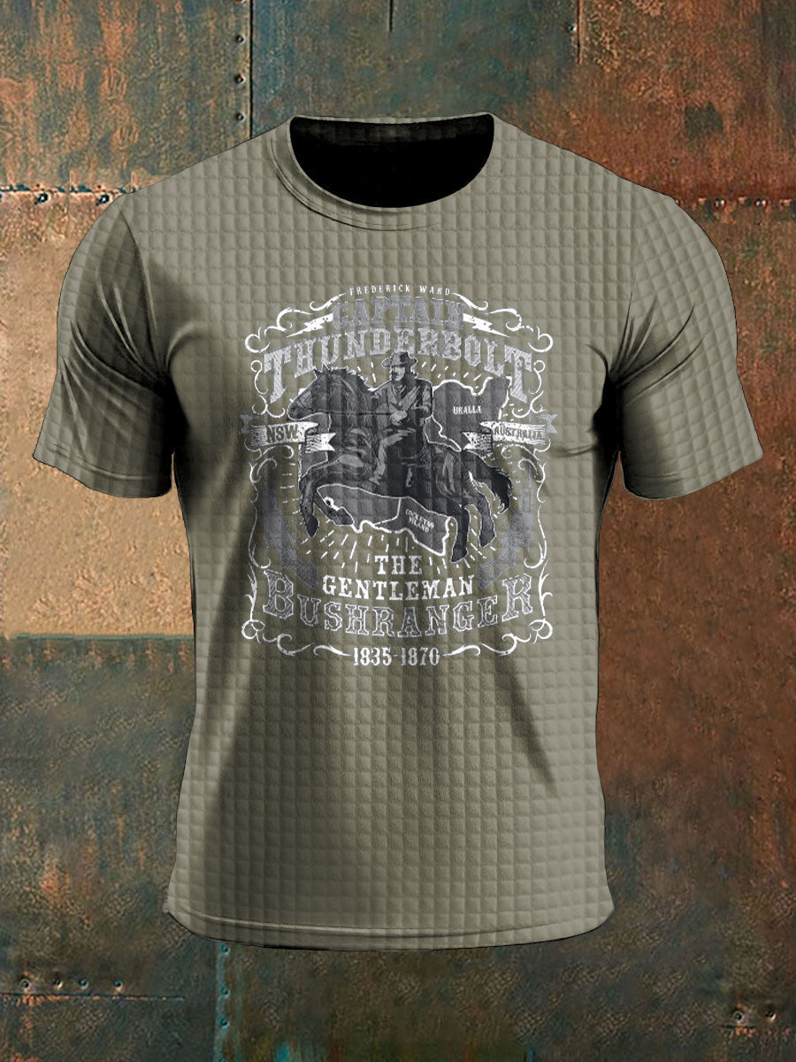 Men's Eureka Flag Aussie Bushranger Printed T-shirt