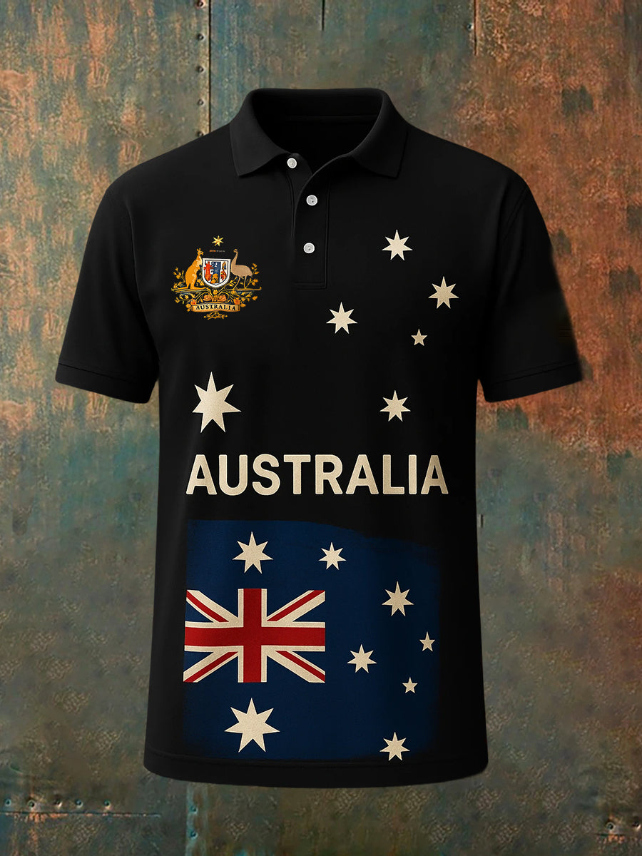 Men's Vintage Australian Casual Polo Shirt