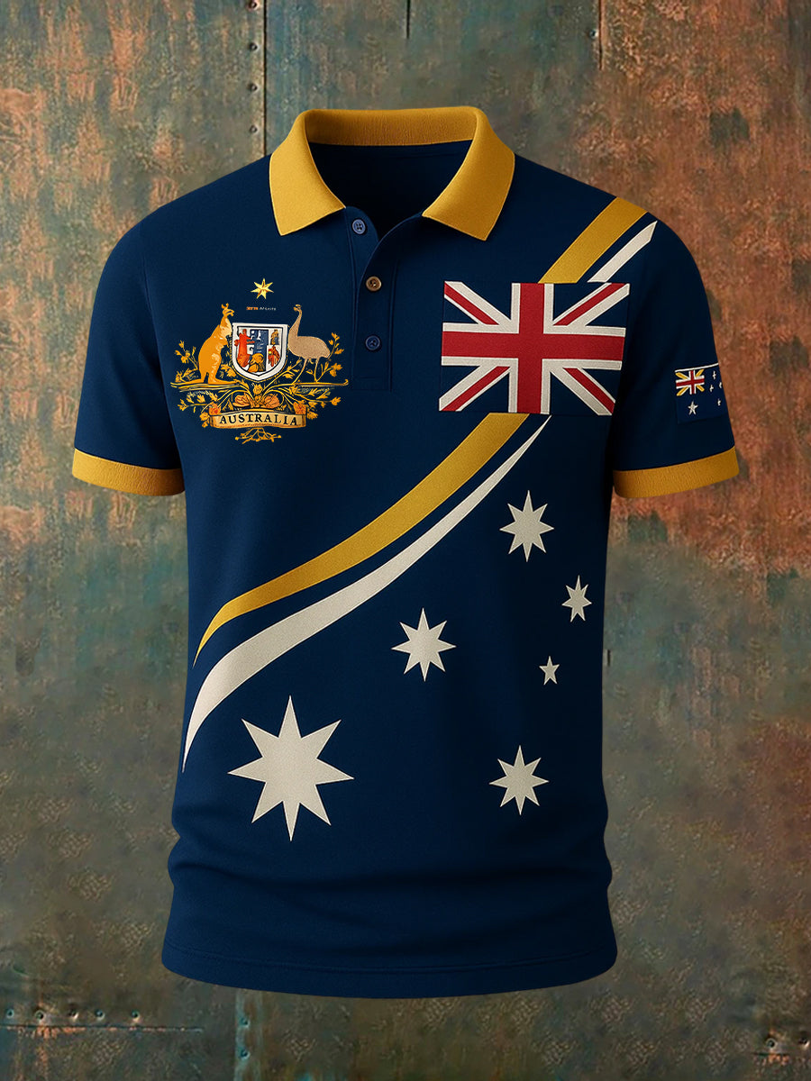 Men's Vintage Australian Casual Polo Shirt