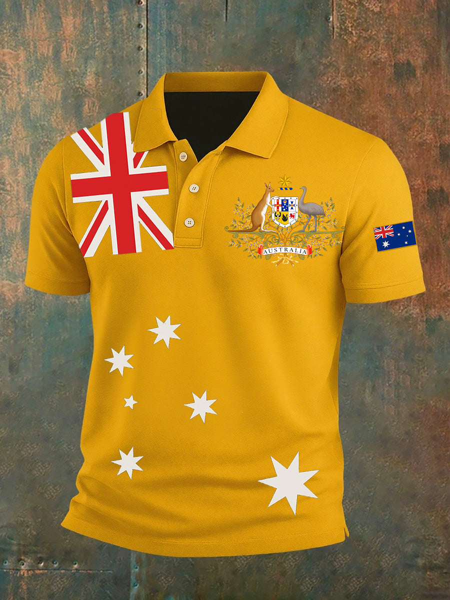 Men's Vintage Australian Casual Polo Shirt