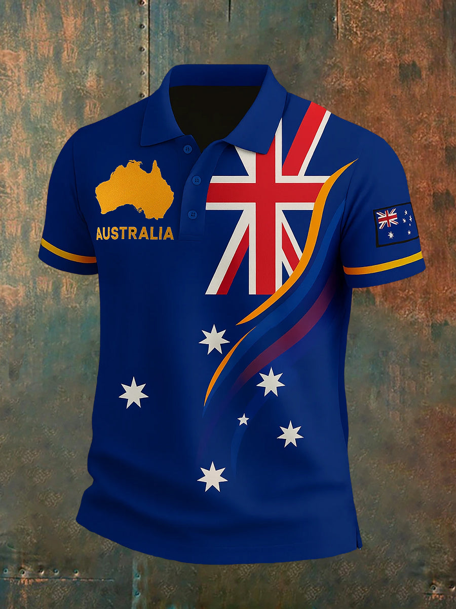 Men's Vintage Australian Casual Polo Shirt