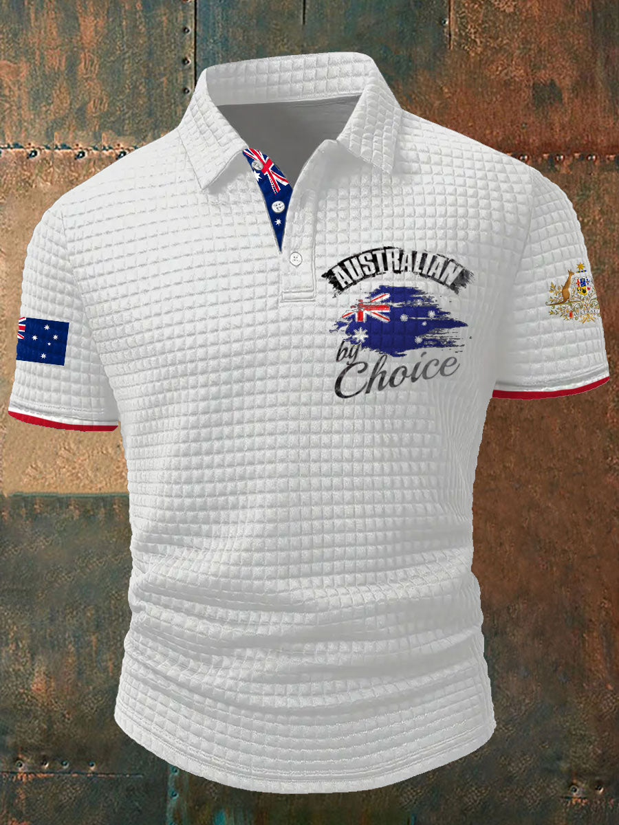 Men's Aussie AU Flag By Choice Printed Casual Tops