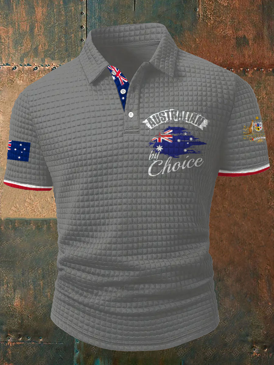 Men's Aussie AU Flag By Choice Printed Casual Tops