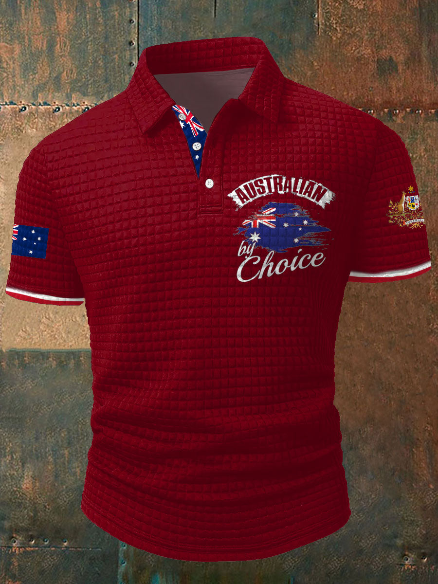 Men's Aussie AU Flag By Choice Printed Casual Tops