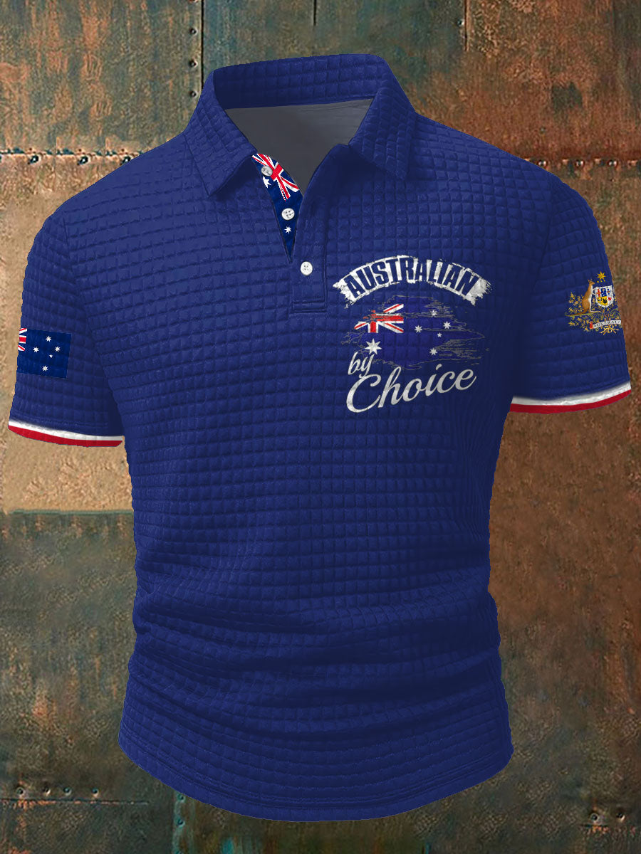 Men's Aussie AU Flag By Choice Printed Casual Tops