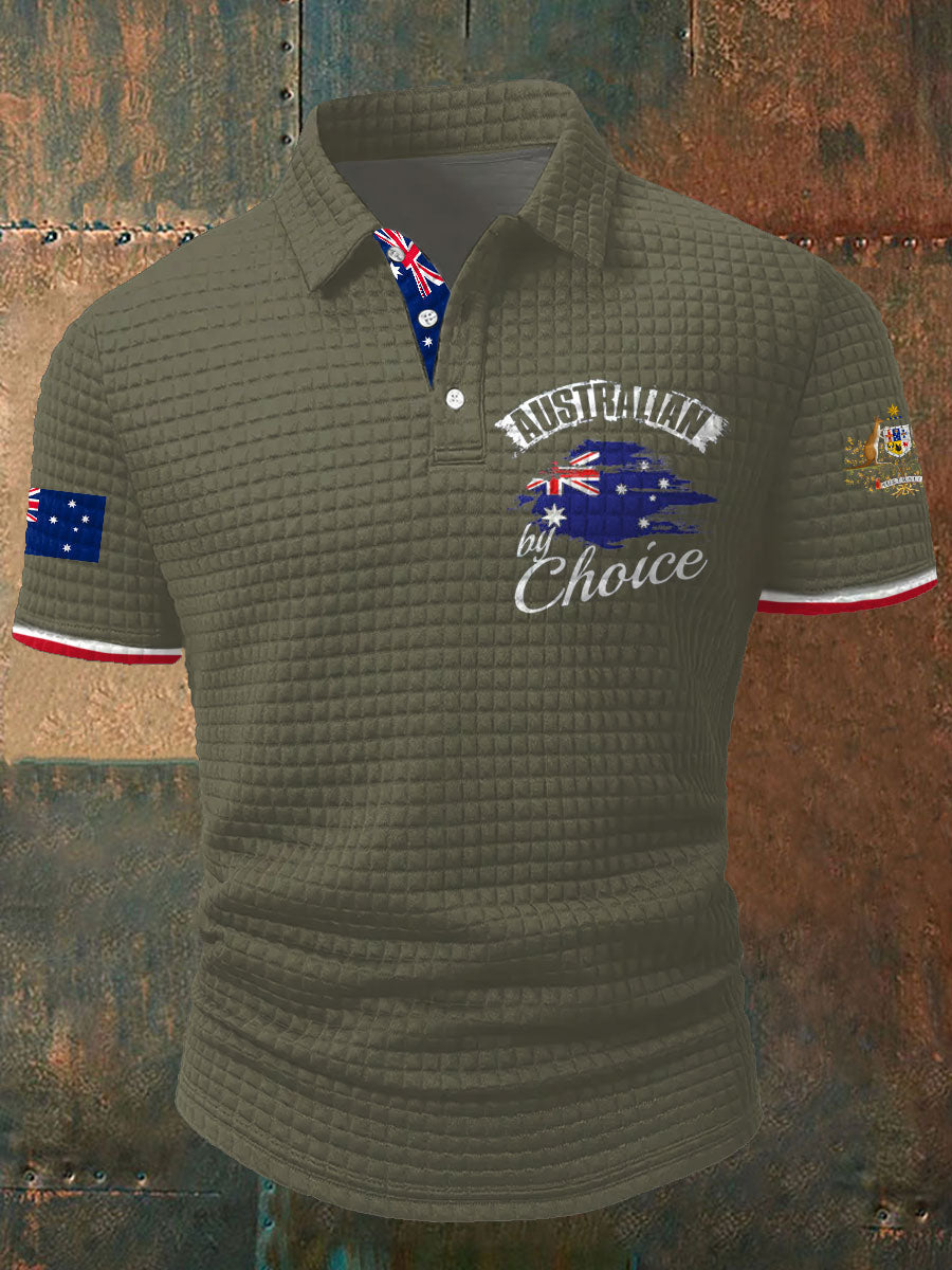 Men's Aussie AU Flag By Choice Printed Casual Tops