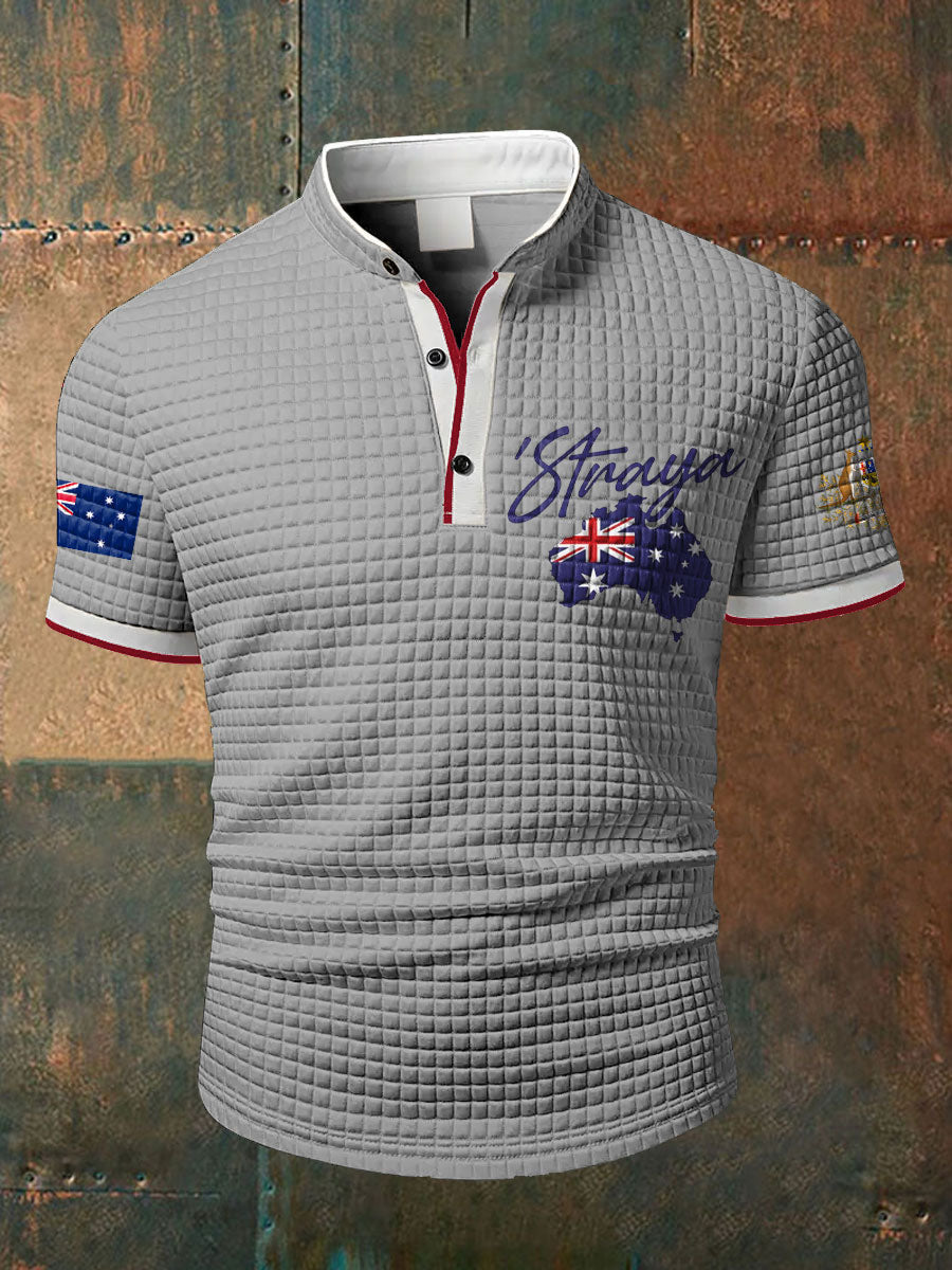 Men's Aussie Straya Printed Casual Tops