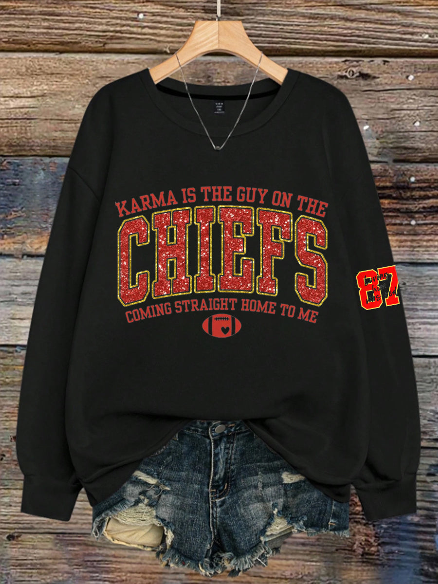 Women's Chiefs 8789 Diva Engaged Era Printed Sweatshirt