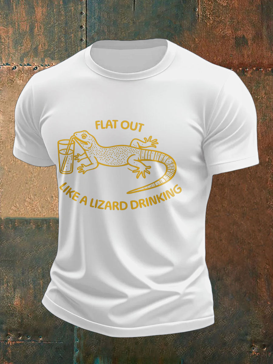 Men's Aussie Drinking Funny Printed T-shirt