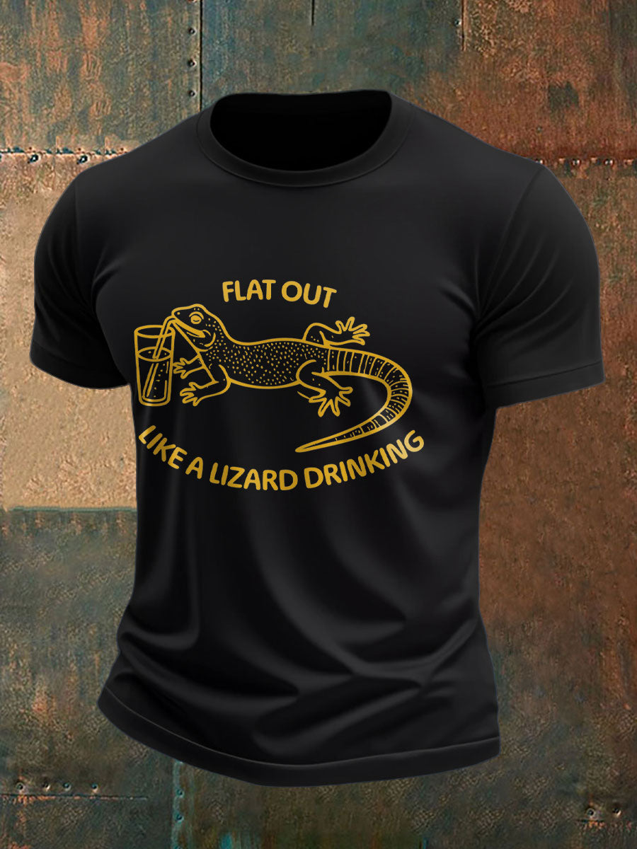 Men's Aussie Drinking Funny Printed T-shirt