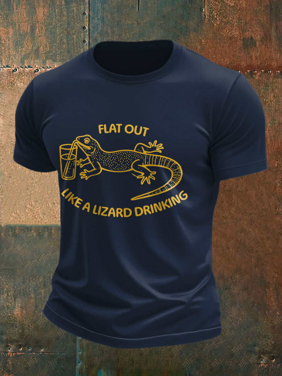 Men's Aussie Drinking Funny Printed T-shirt