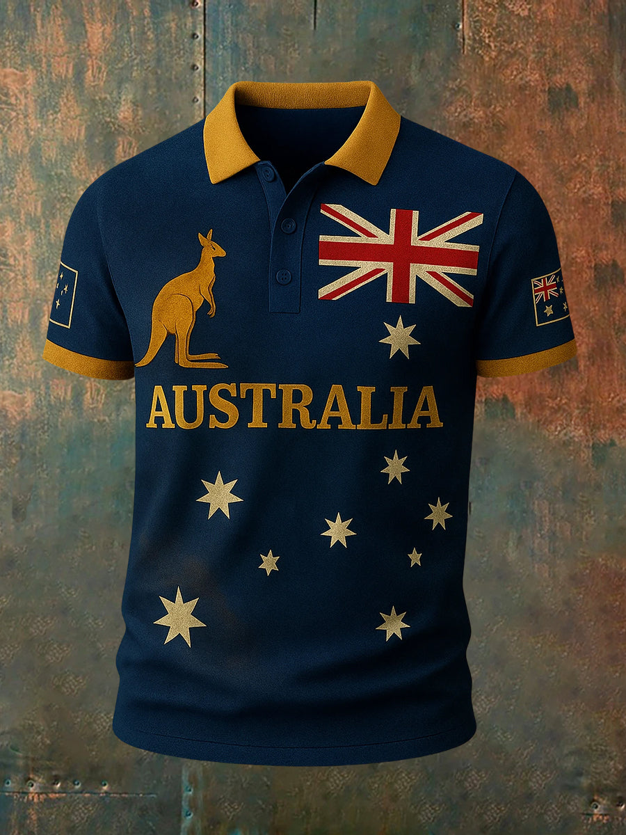 Men's Vintage Australian Casual Polo Shirt