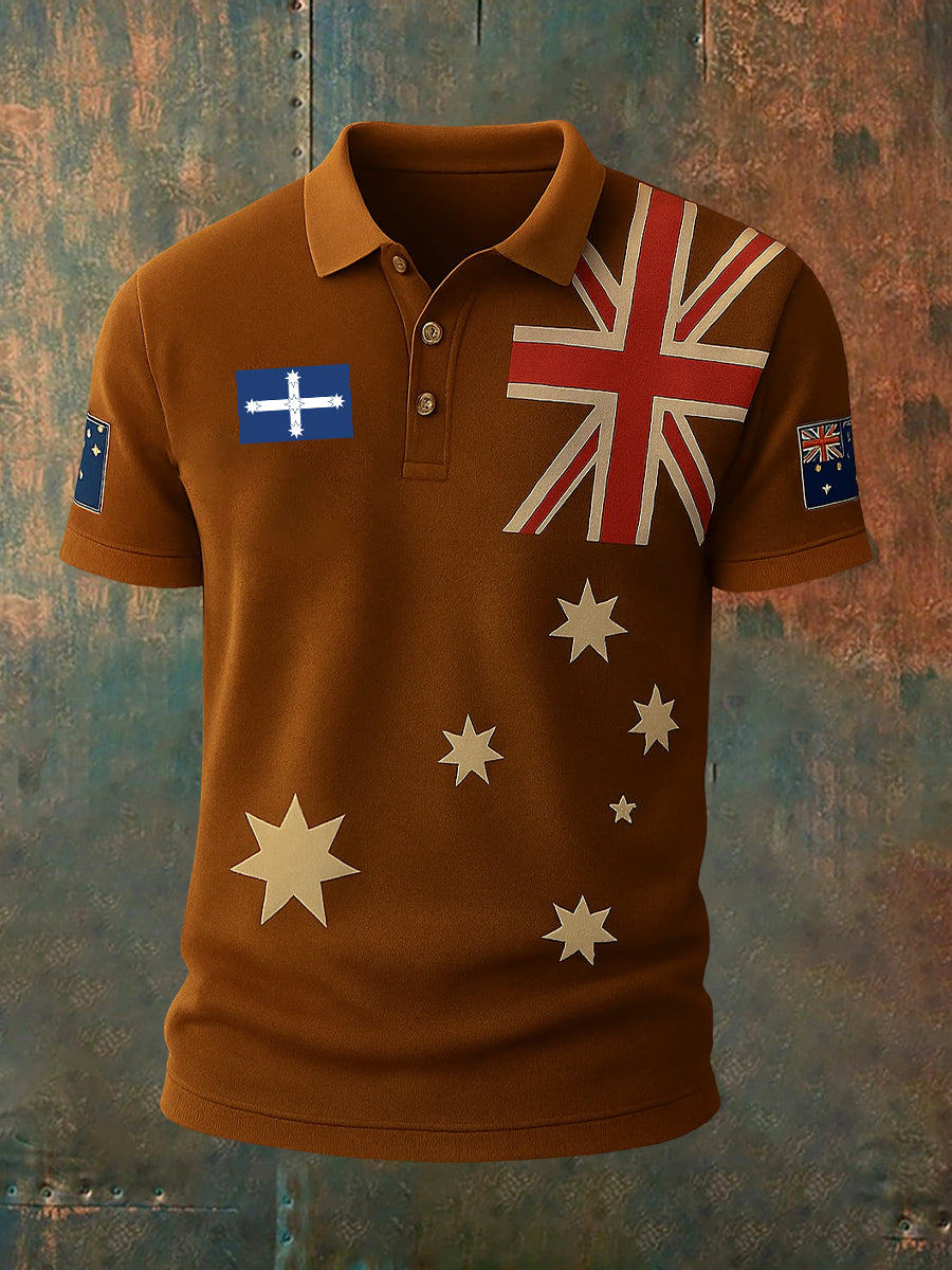 Men's Vintage Australian Casual Polo Shirt