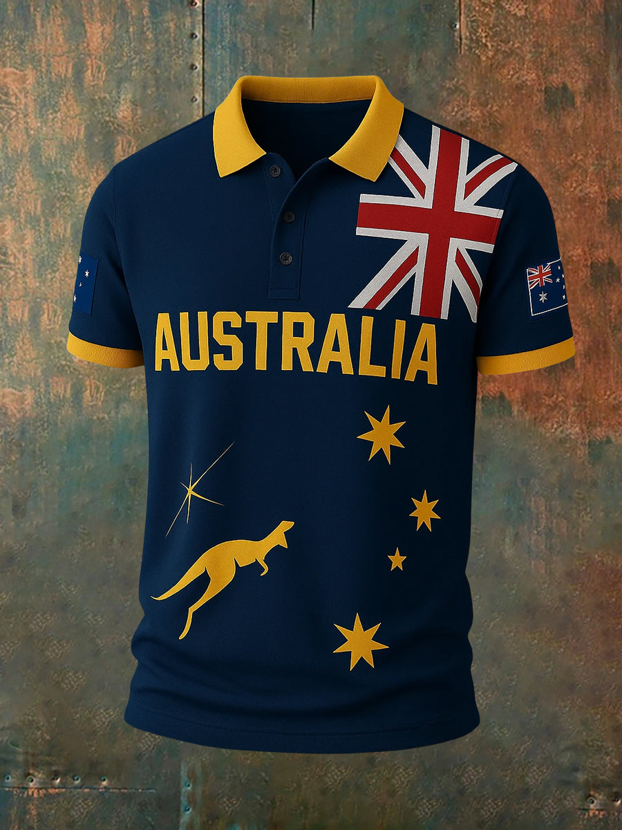 Men's Vintage Australian Casual Polo Shirt