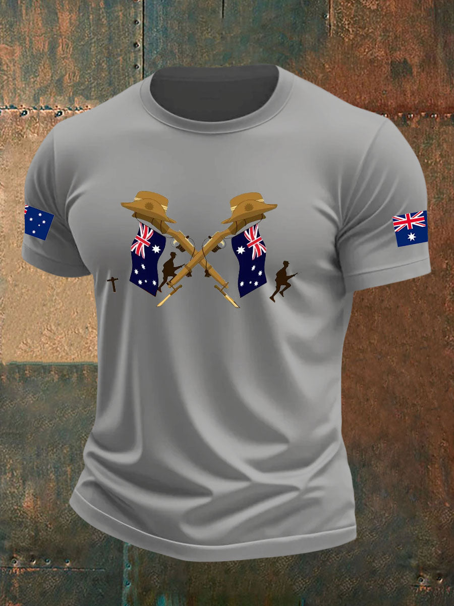 Men's Australia imitation cotton short-sleeved T-shirt