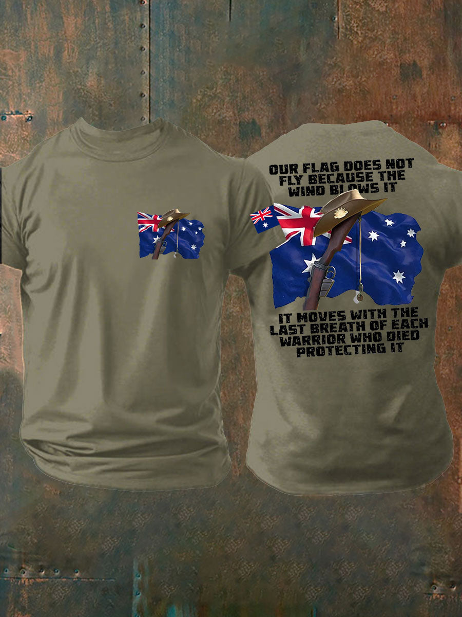 Men's Australia Veteran imitation cotton short-sleeved T-shirt