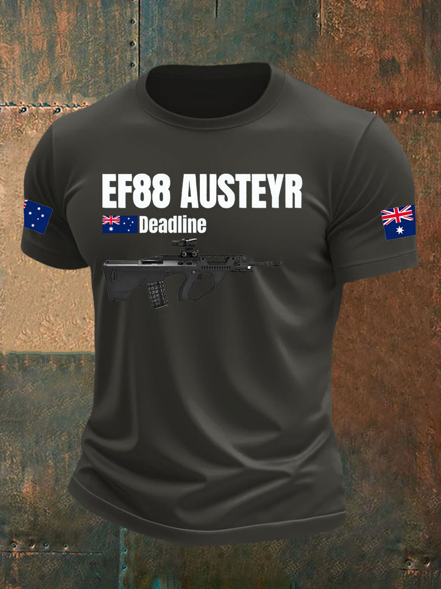 Men's Australia Veteran imitation cotton short-sleeved T-shirt