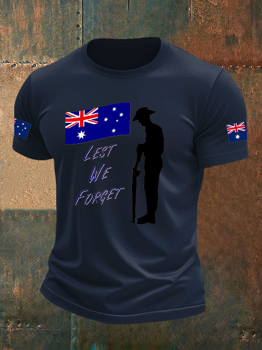 Men'sAustralia Veteran imitation cotton short-sleeved T-shirt