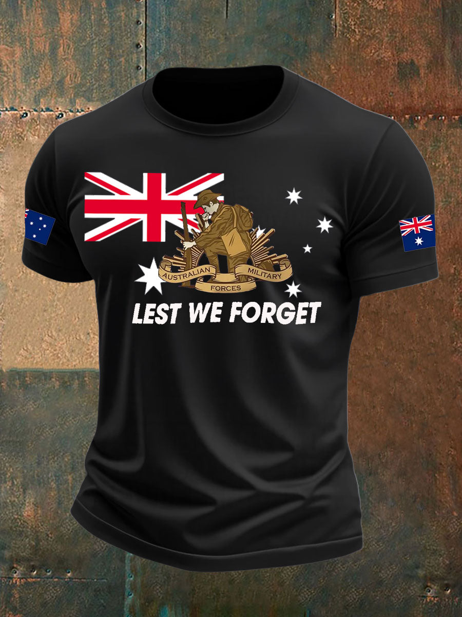 Men's Australia Veteran imitation cotton short-sleeved T-shirt