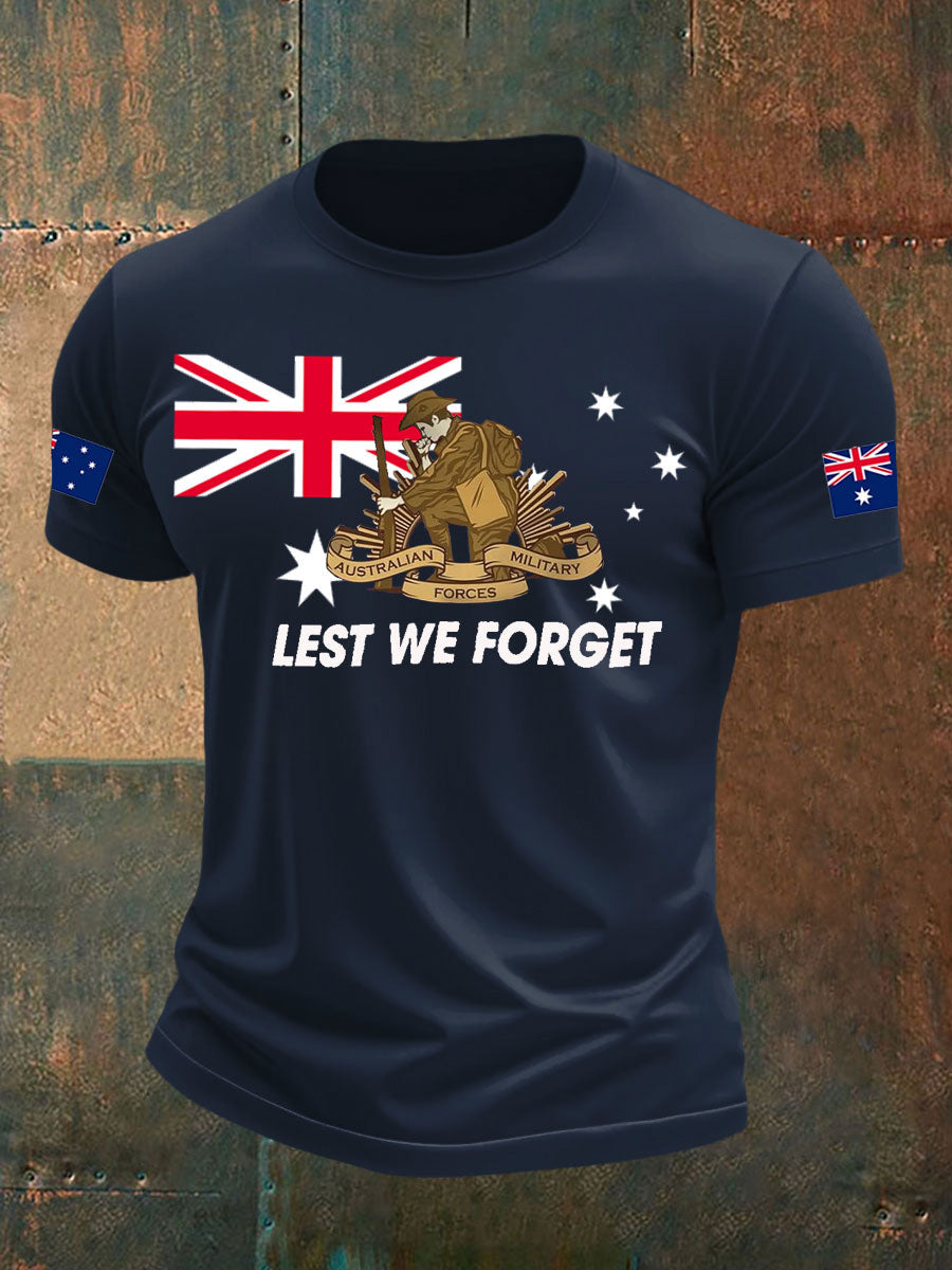 Men's Australia Veteran imitation cotton short-sleeved T-shirt