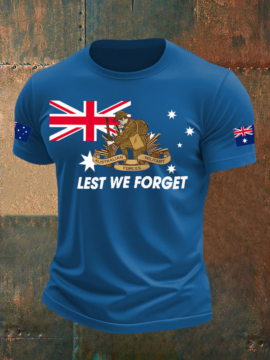 Men's Australia Veteran imitation cotton short-sleeved T-shirt