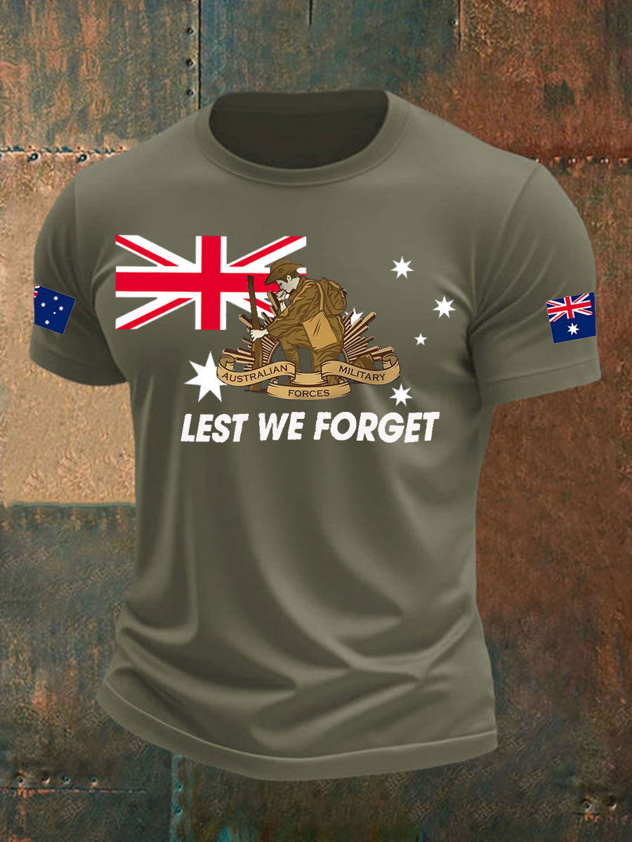 Men's Australia Veteran imitation cotton short-sleeved T-shirt
