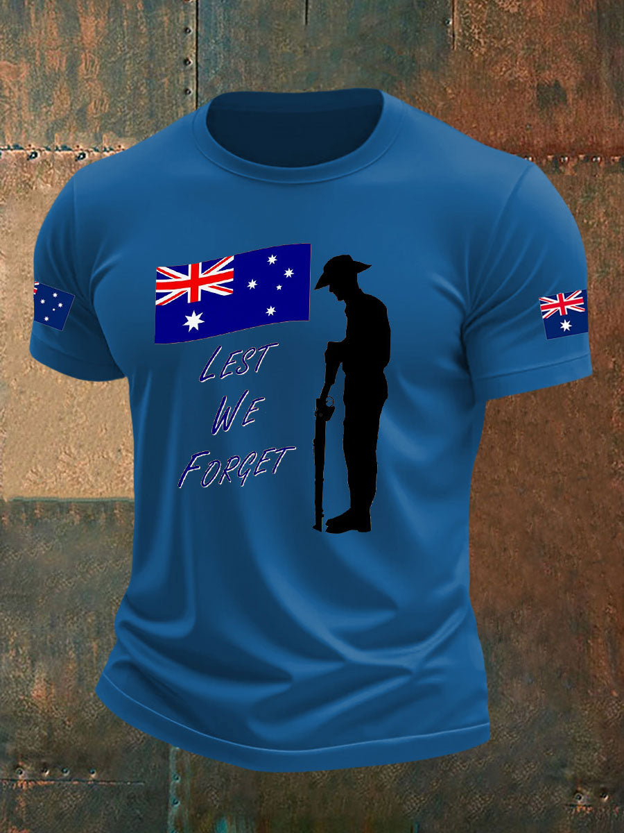 Men'sAustralia Veteran imitation cotton short-sleeved T-shirt