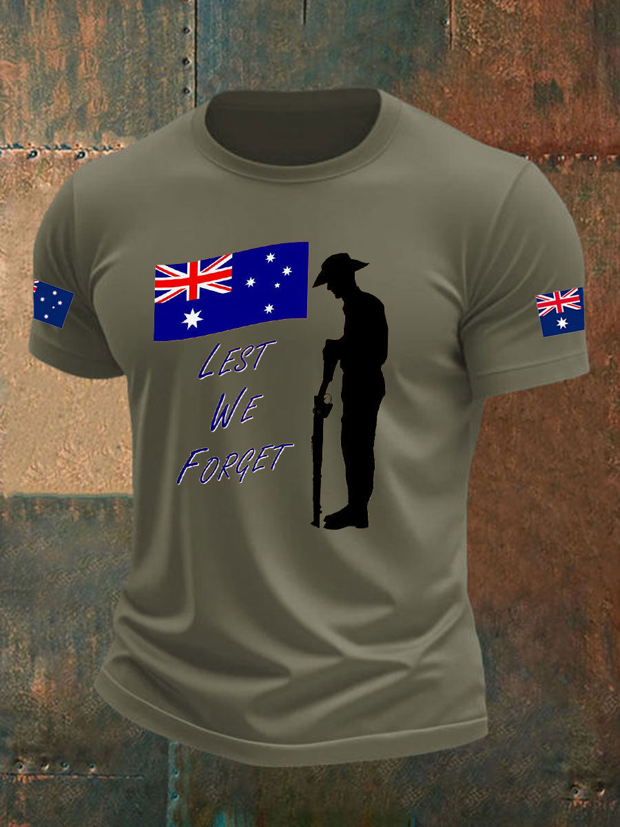 Men'sAustralia Veteran imitation cotton short-sleeved T-shirt