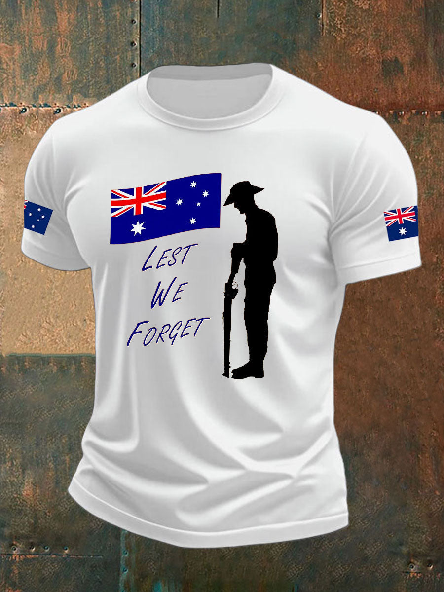 Men'sAustralia Veteran imitation cotton short-sleeved T-shirt