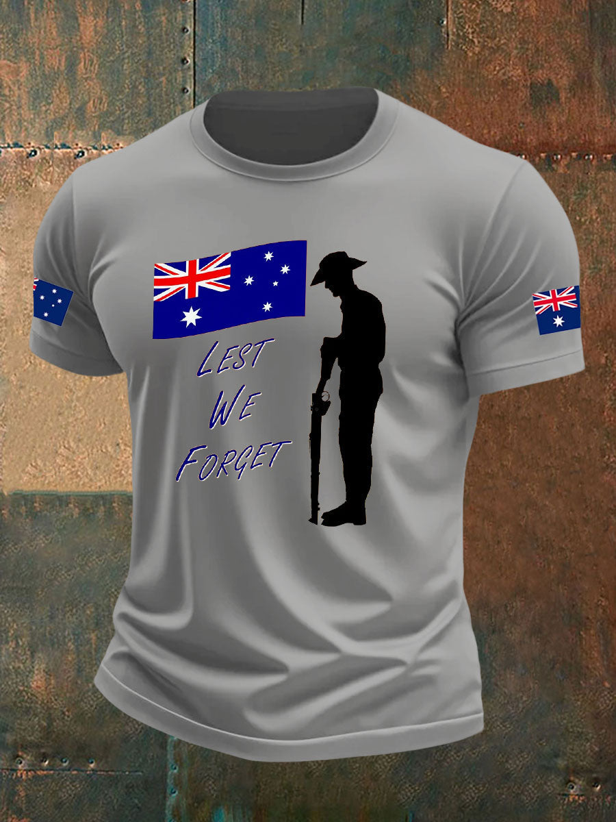 Men'sAustralia Veteran imitation cotton short-sleeved T-shirt