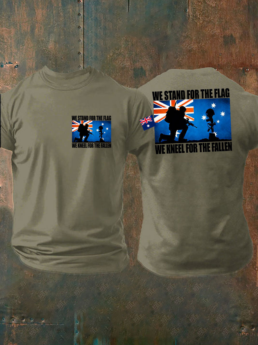 Men's Australia Veteran imitation cotton short-sleeved T-shirt