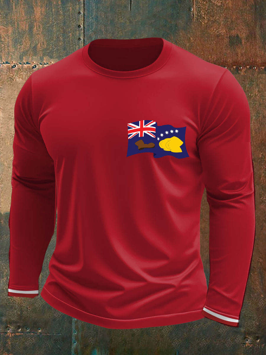 Men's AU First Flag Printed T-shirt