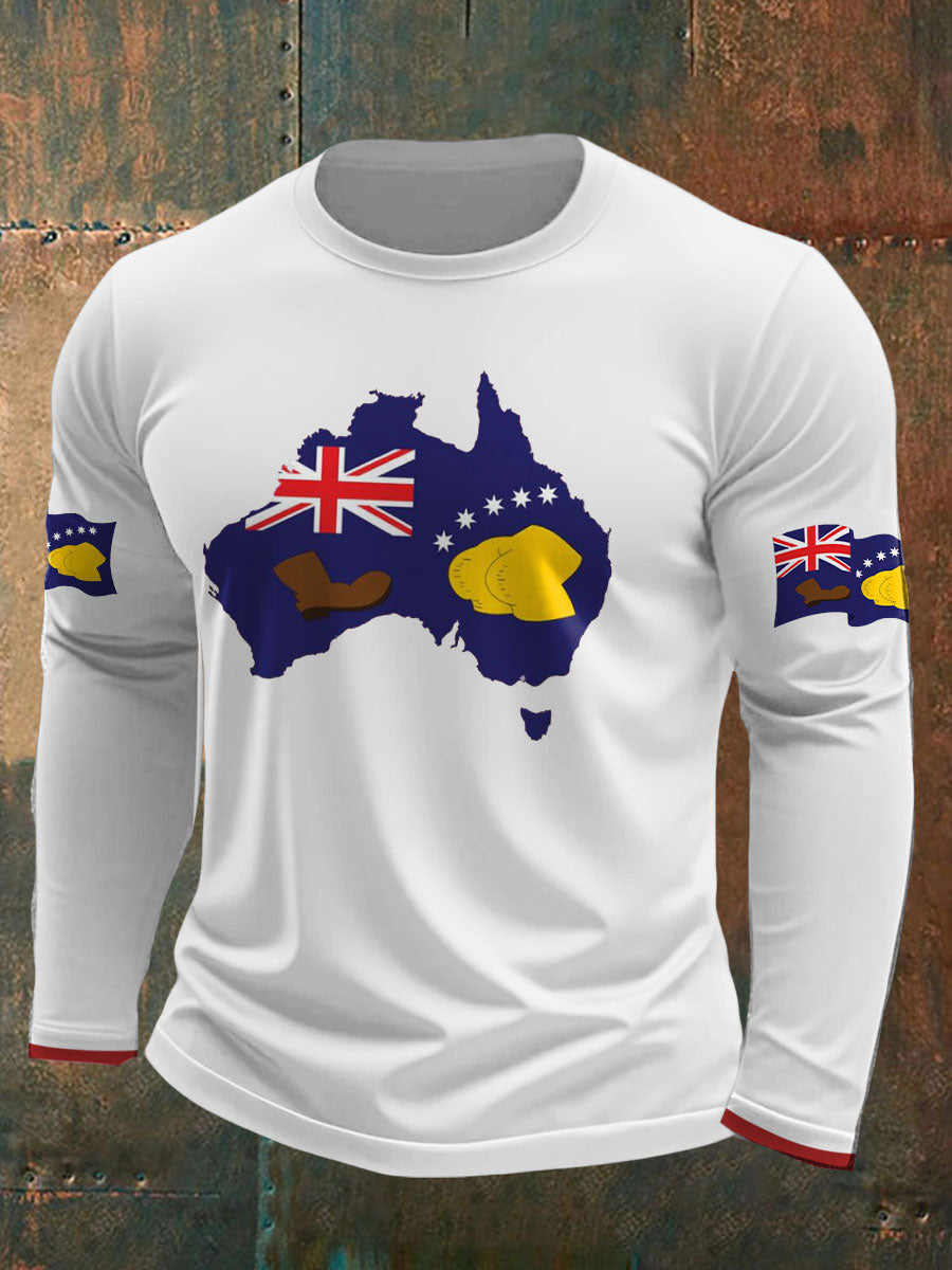 Men's AU First Flag Printed T-shirt
