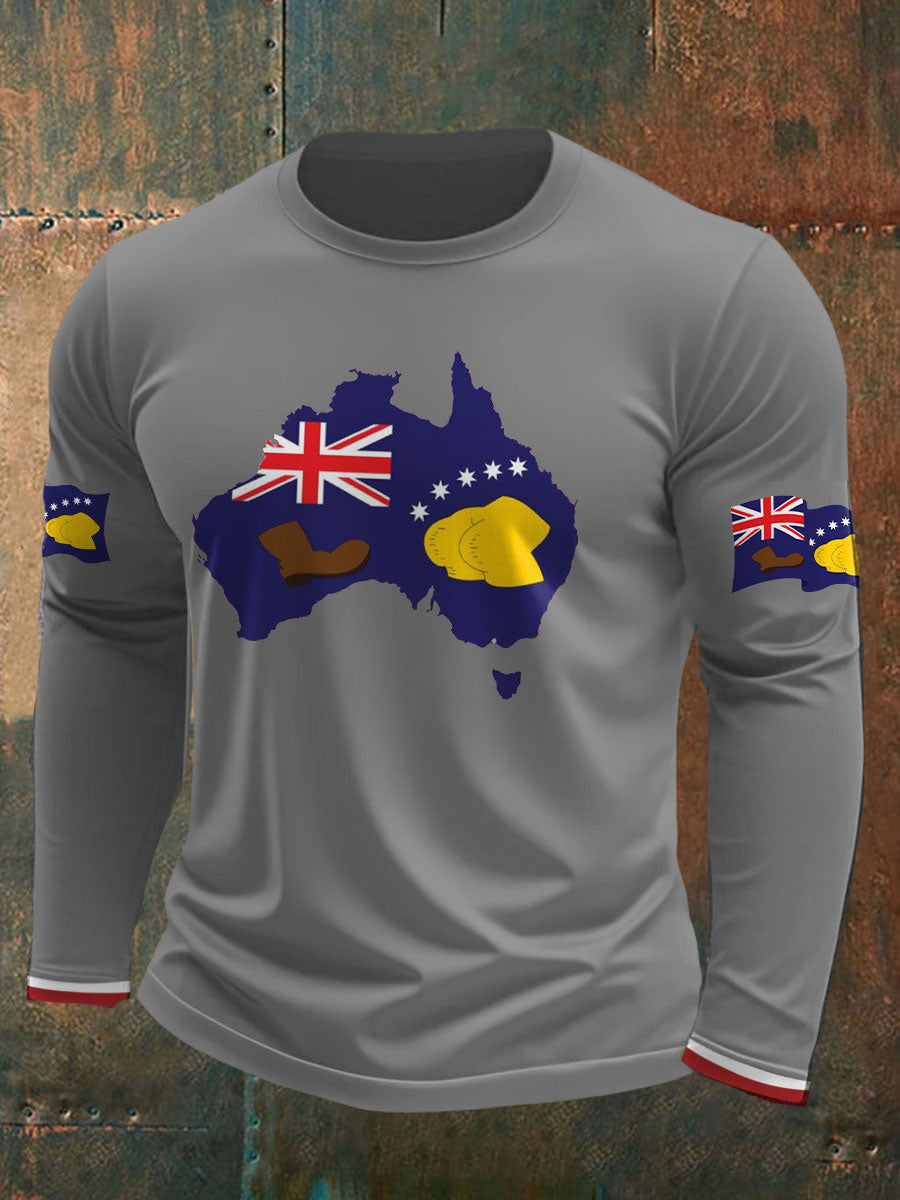 Men's AU First Flag Printed T-shirt