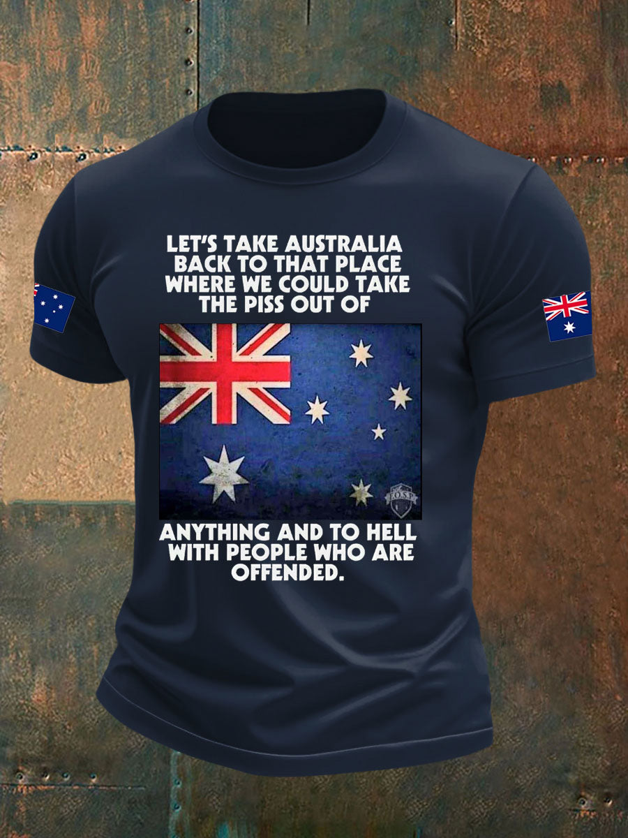 Men's Australia Veteran imitation cotton short-sleeved T-shirt