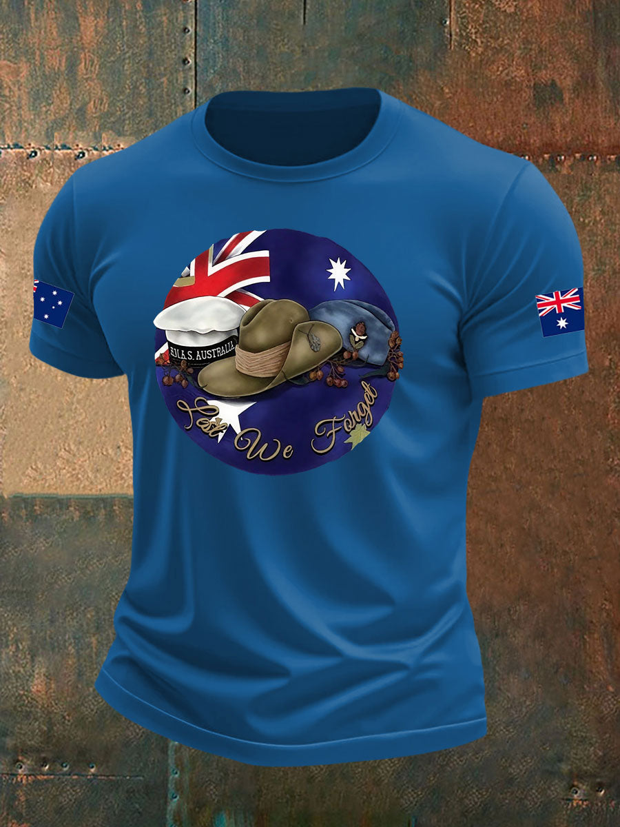 Men's Australia Veteran imitation cotton short-sleeved T-shirt