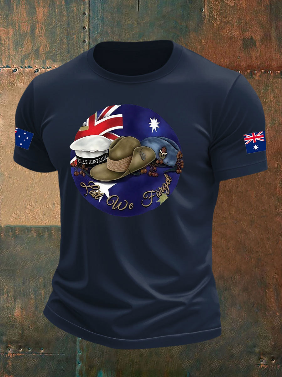 Men's Australia Veteran imitation cotton short-sleeved T-shirt
