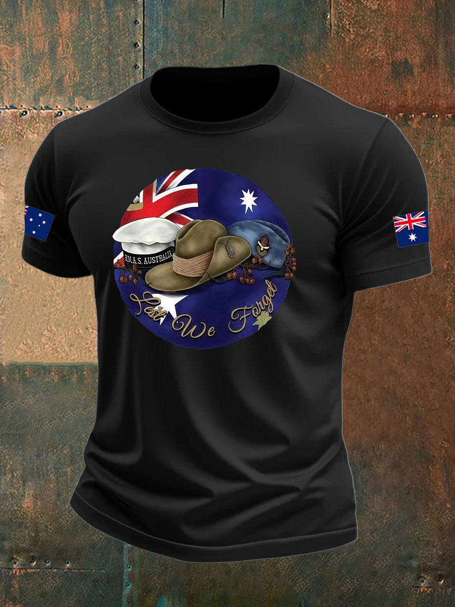 Men's Australia Veteran imitation cotton short-sleeved T-shirt