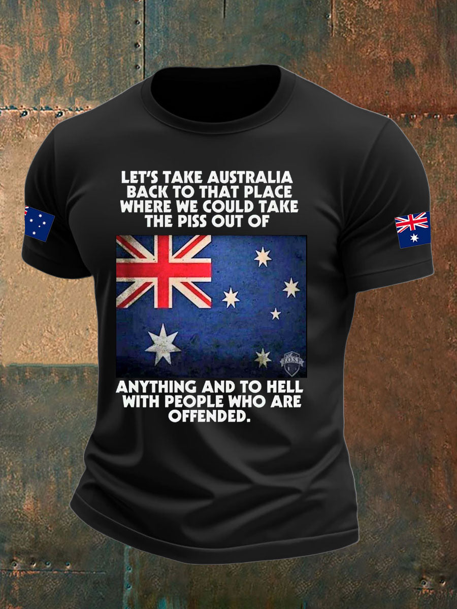 Men's Australia Veteran imitation cotton short-sleeved T-shirt