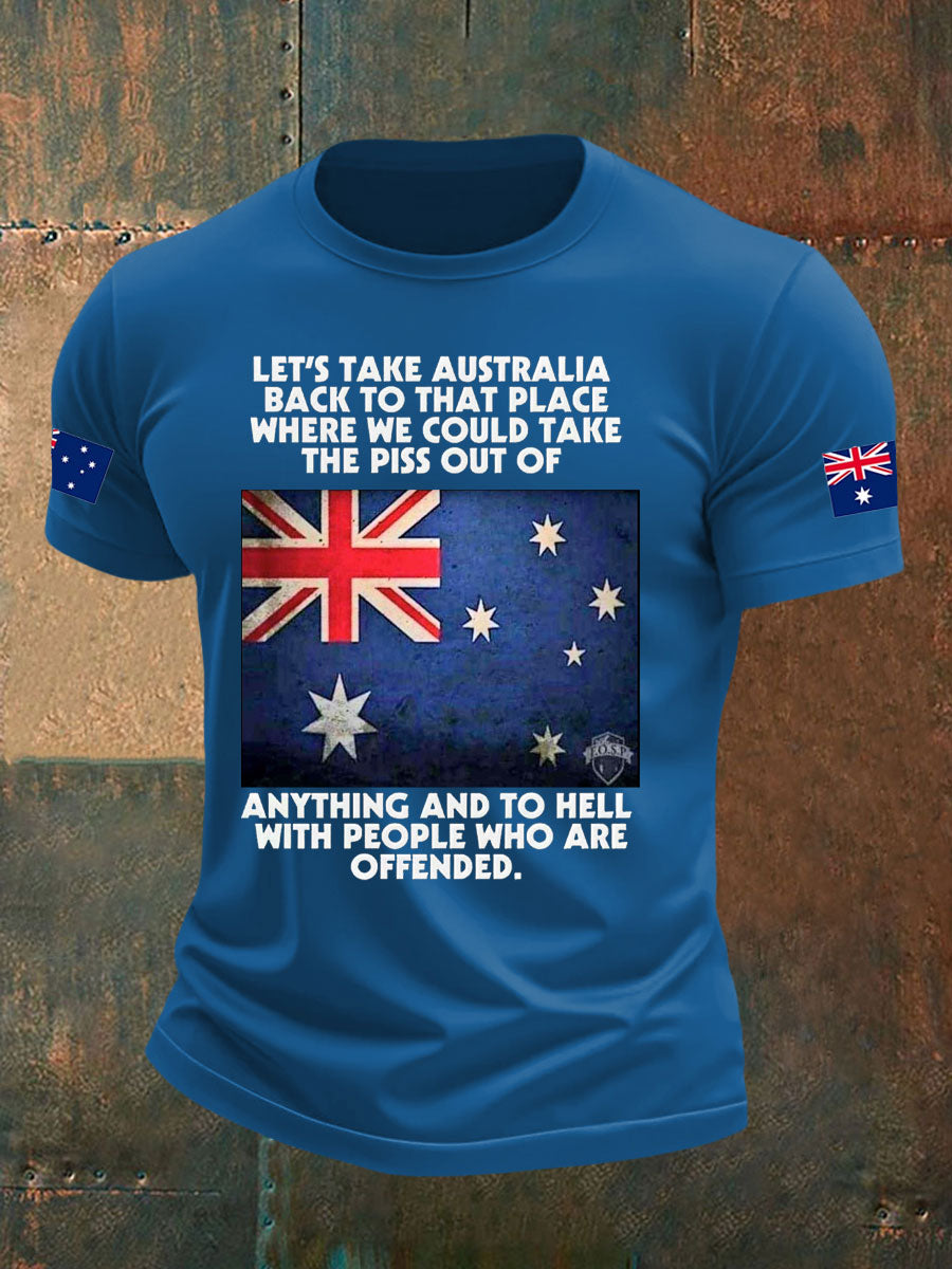 Men's Australia Veteran imitation cotton short-sleeved T-shirt