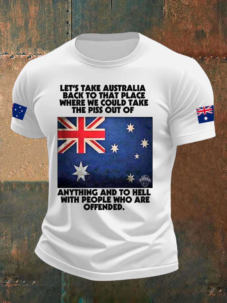 Men's Australia Veteran imitation cotton short-sleeved T-shirt