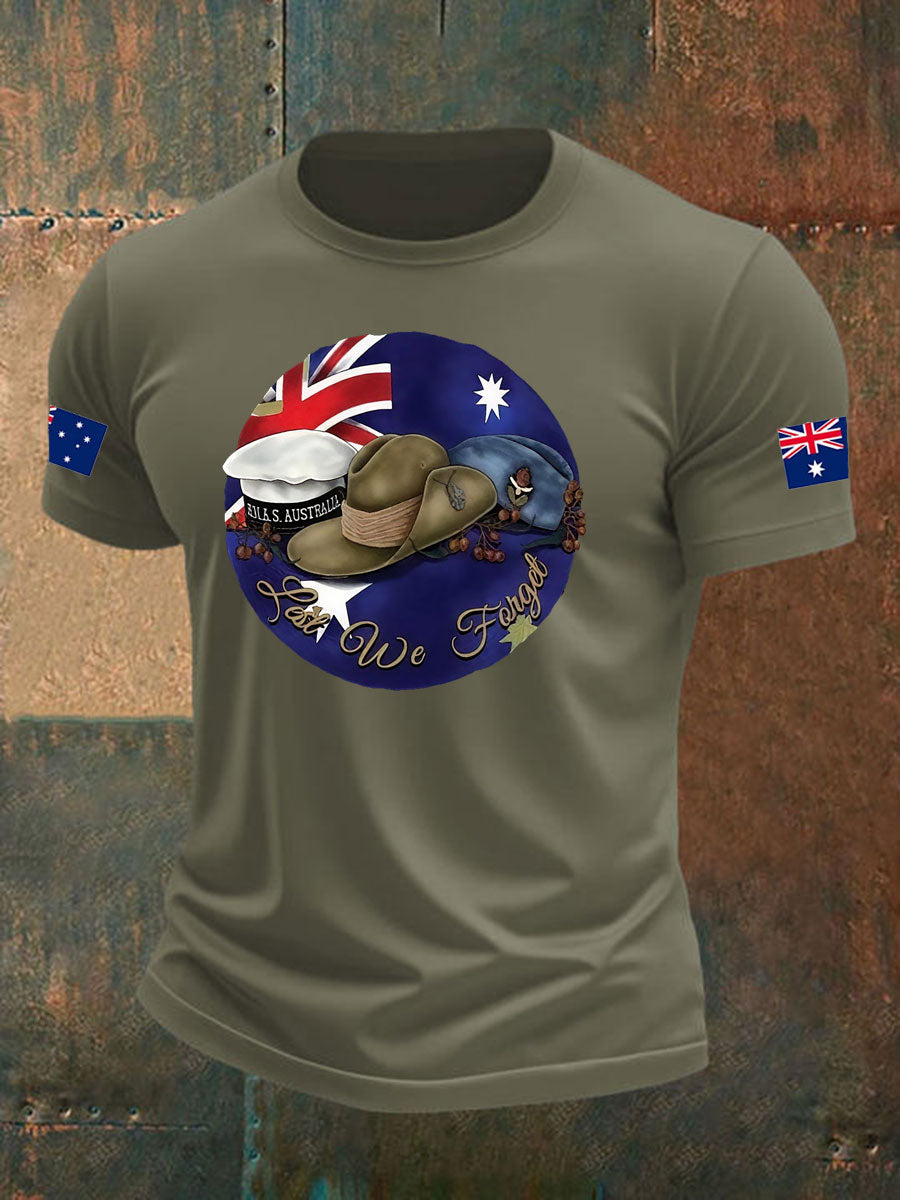 Men's Australia Veteran imitation cotton short-sleeved T-shirt