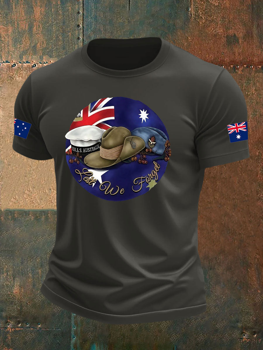 Men's Australia Veteran imitation cotton short-sleeved T-shirt