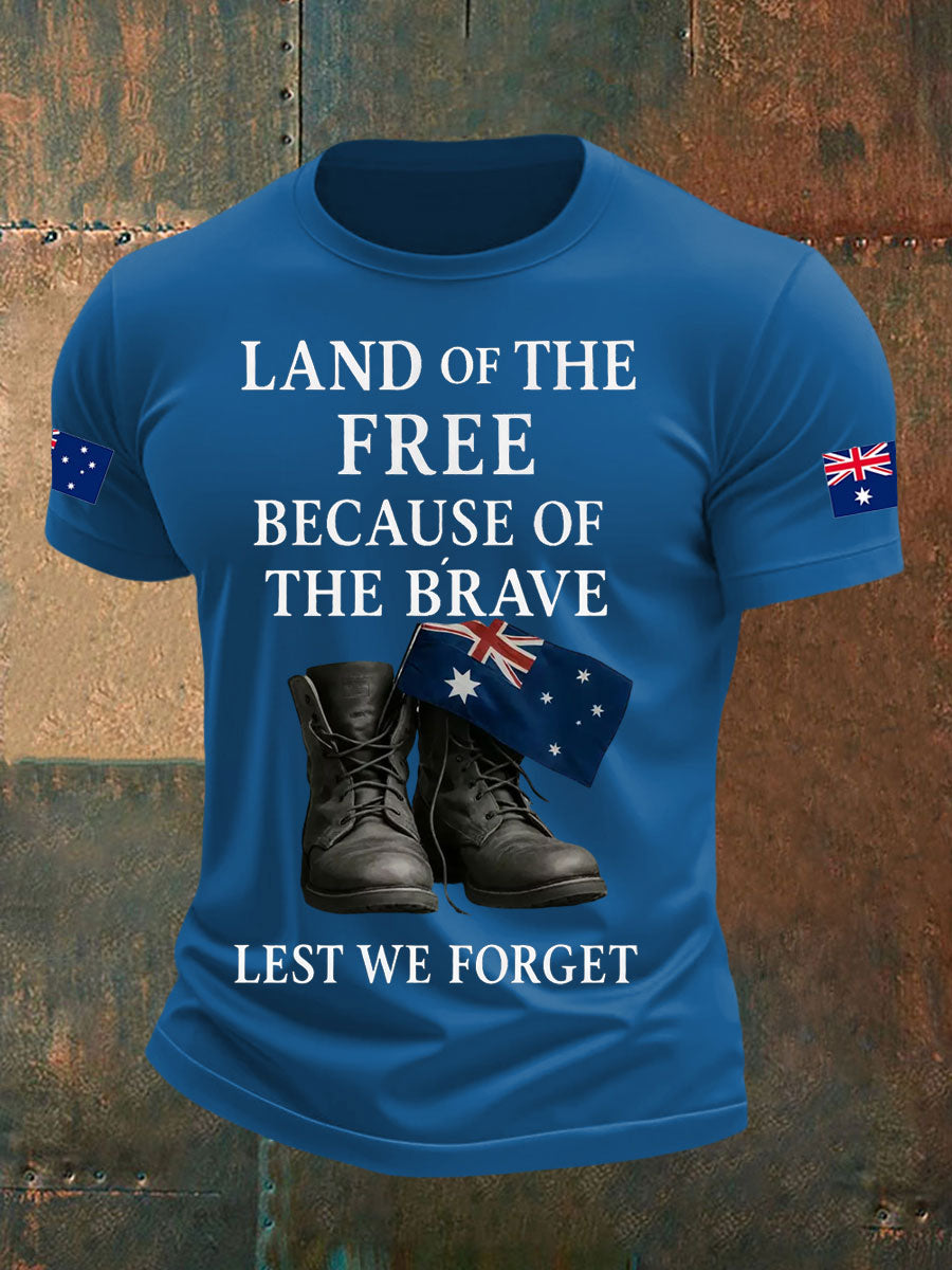 Men's Australia Veteran imitation cotton short-sleeved T-shirt
