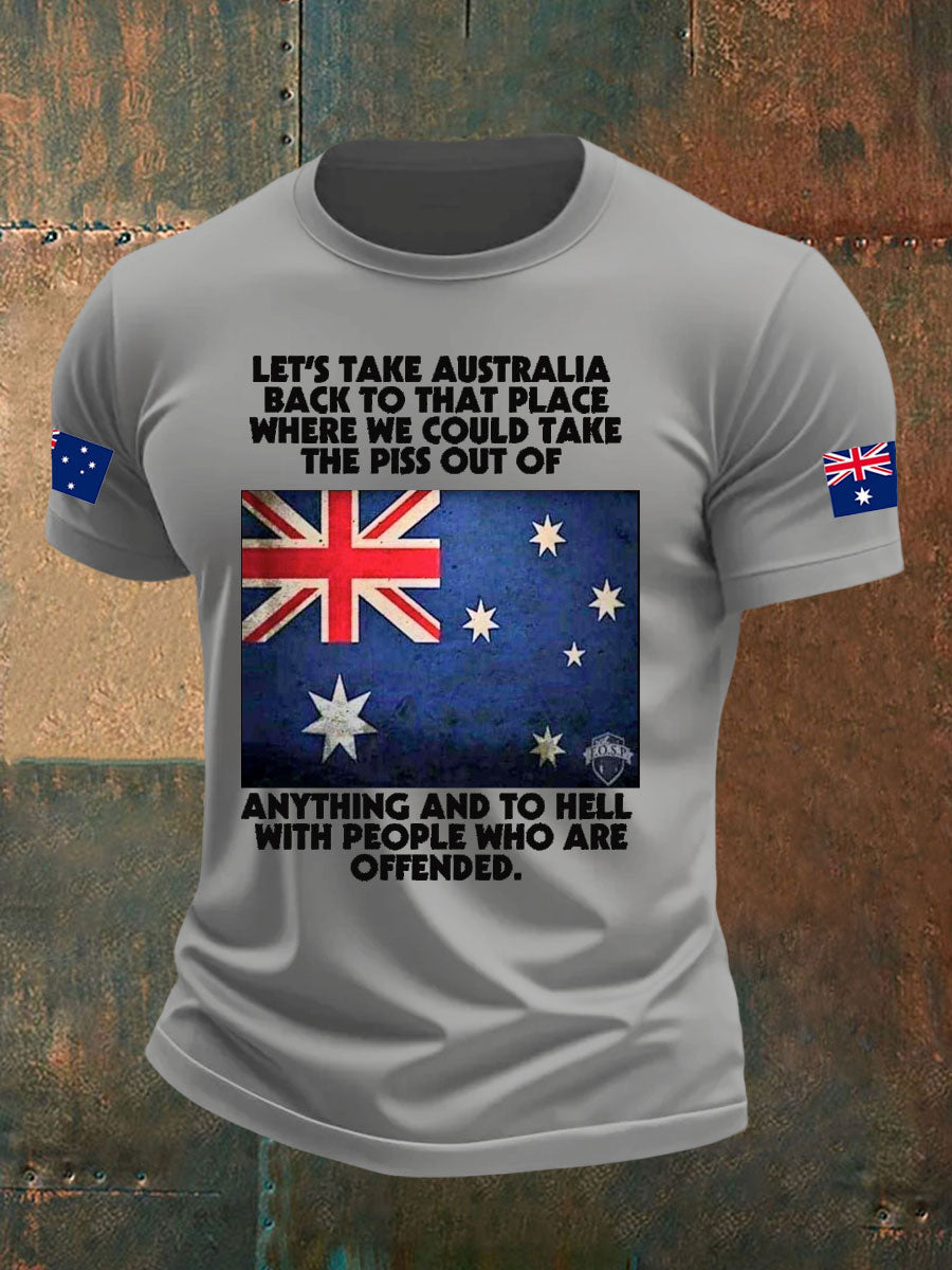 Men's Australia Veteran imitation cotton short-sleeved T-shirt