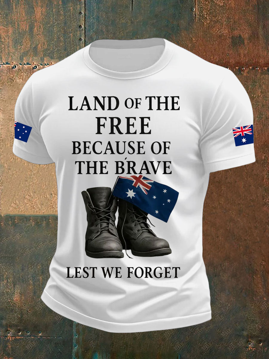 Men's Australia Veteran imitation cotton short-sleeved T-shirt